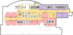 施設の2階の見取り図