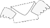 手紙に羽が生えているイラスト