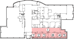 1階 診察室エリアの見取り図