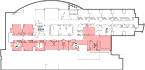 2階 病院専用部分の見取り図