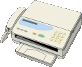 白いファックス機のイラスト
